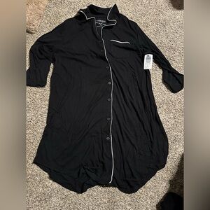 Torrid Black Nightgown with White Trim